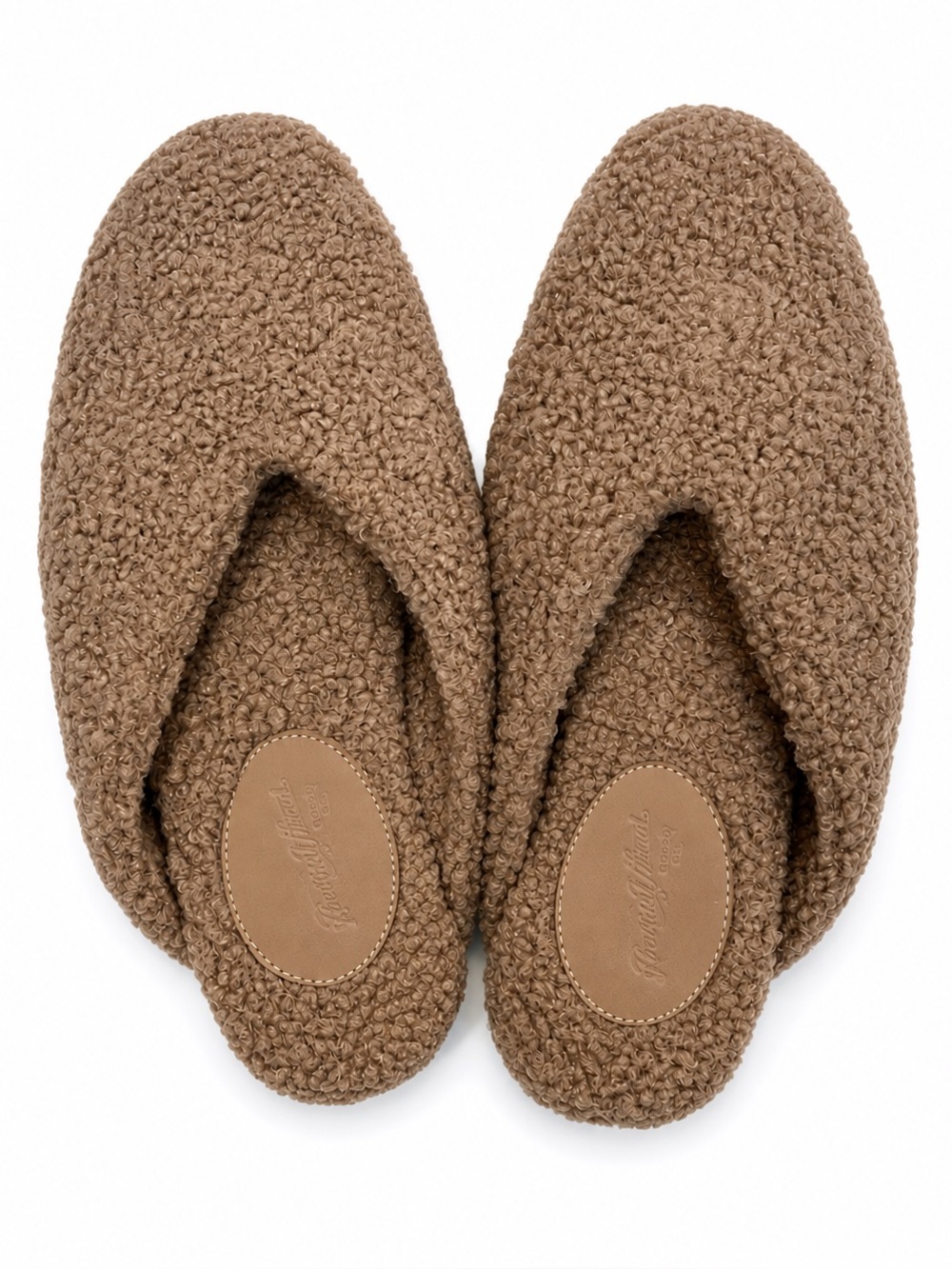 Universal Thread Sherpa Slippers dark Tan Cozy Slip On House Shoes NWT Size 7